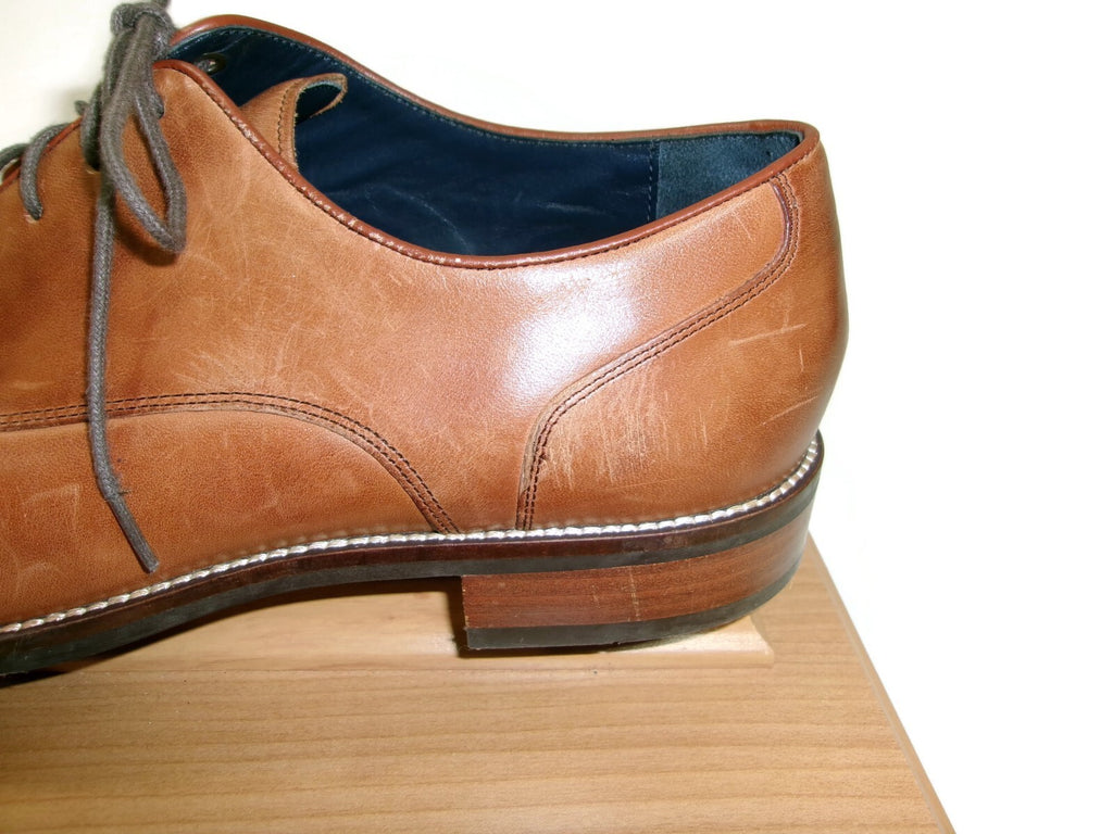 Cole Haan Grand OS Mens Tan Leather Lace Up Oxfords Cap Toe Shoes Size 11.5 M
