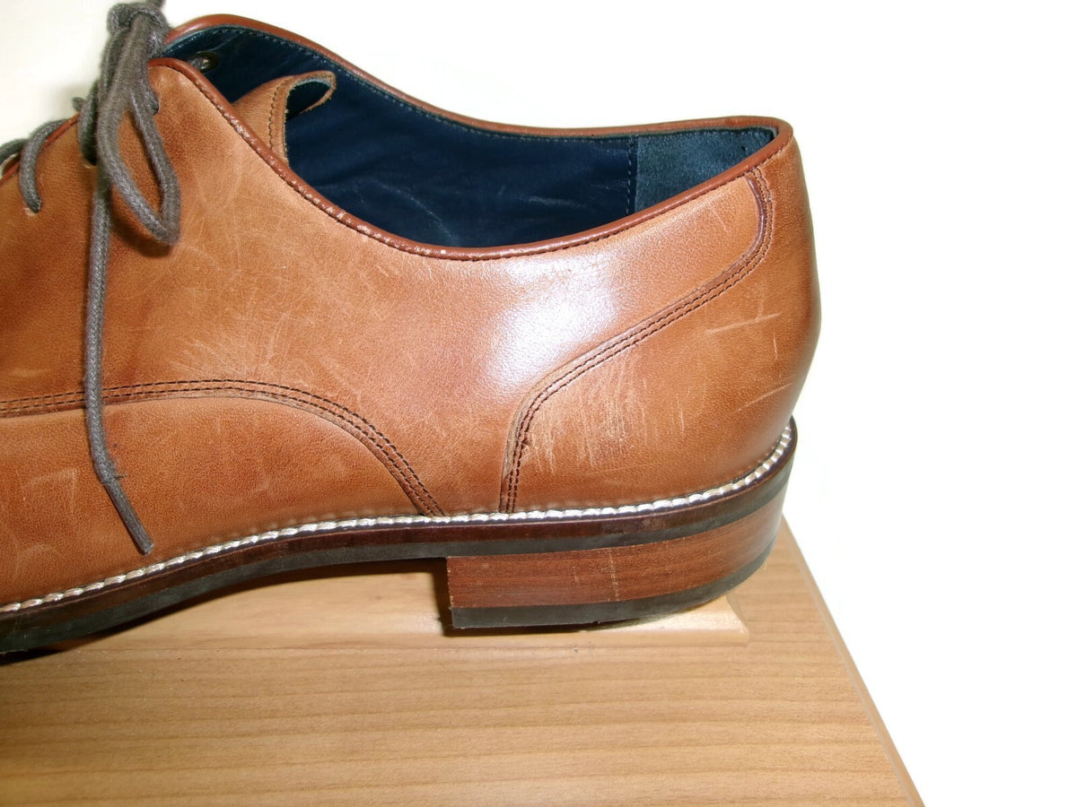 Cole Haan Grand OS Mens Tan Leather Lace Up Oxfords Cap Toe Shoes Size 11.5 M