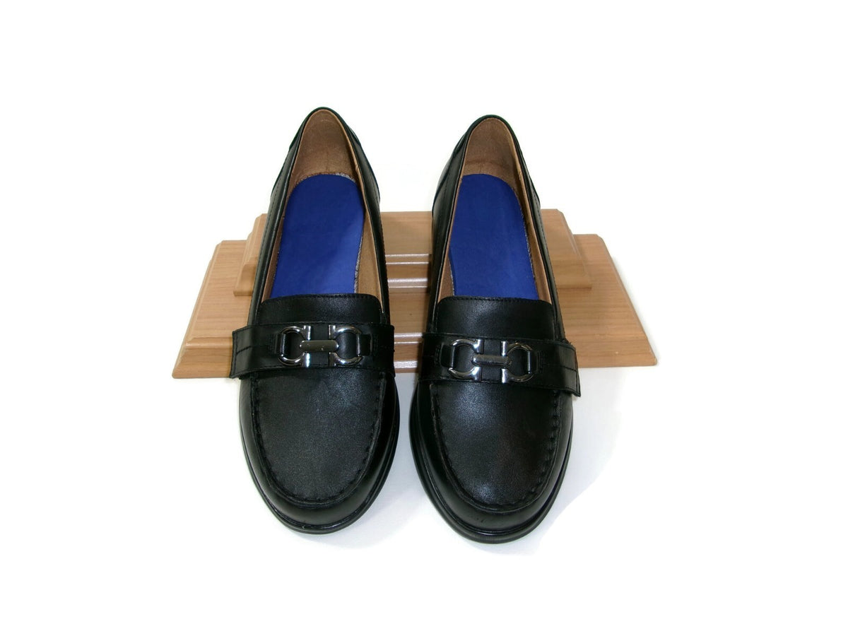 Dr. Comfort Womens Black Leather Mallory Diabetic Foot Comfort Shoes Size 9.5 W