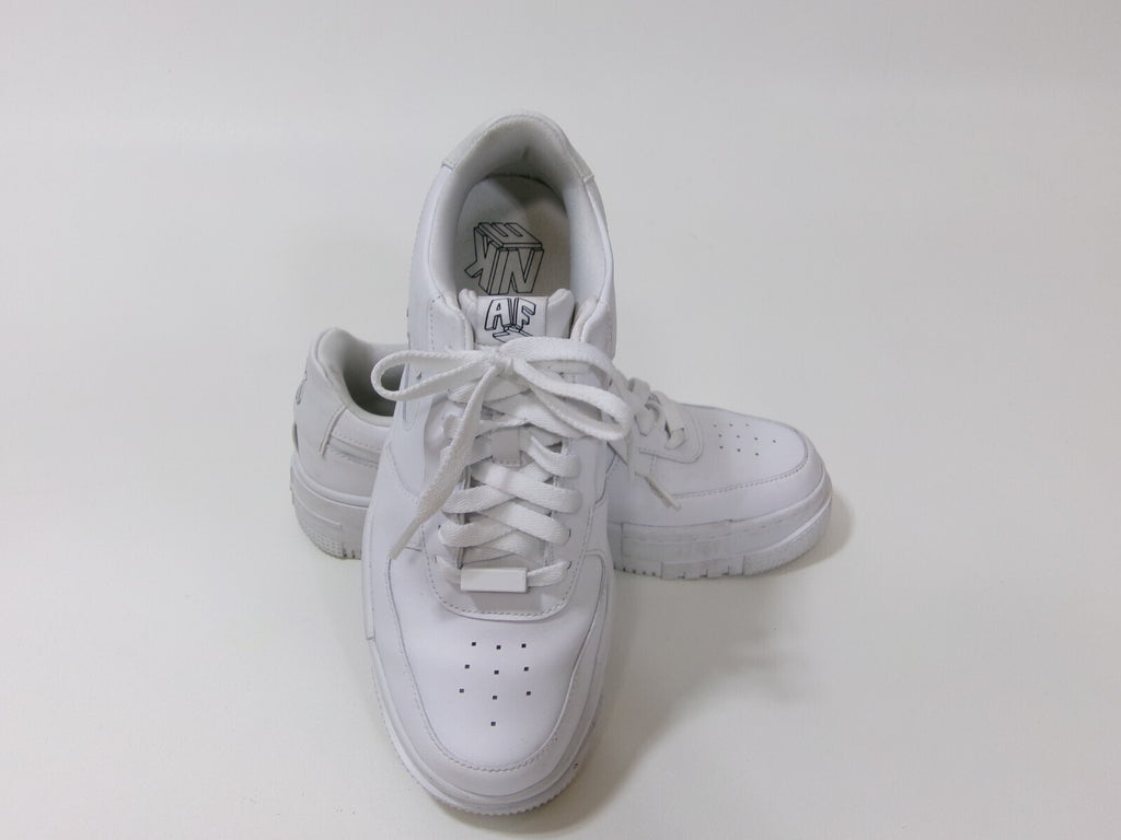Womens Nike AirForce 1 AF1 Pixel Tripple White-BLACK-SAIL WOMENS US SIZE 8.5