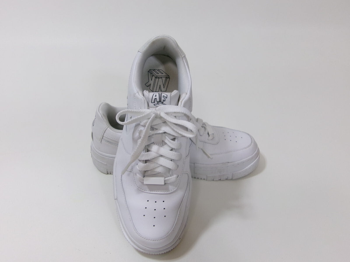 Womens Nike AirForce 1 AF1 Pixel Tripple White-BLACK-SAIL WOMENS US SIZE 8.5
