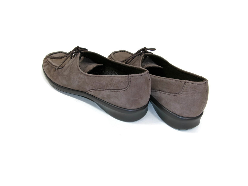 SAS Womens Hand Crafted Comfort Leather Moccasiins Taupe Brown Shoes Size 6.5 W