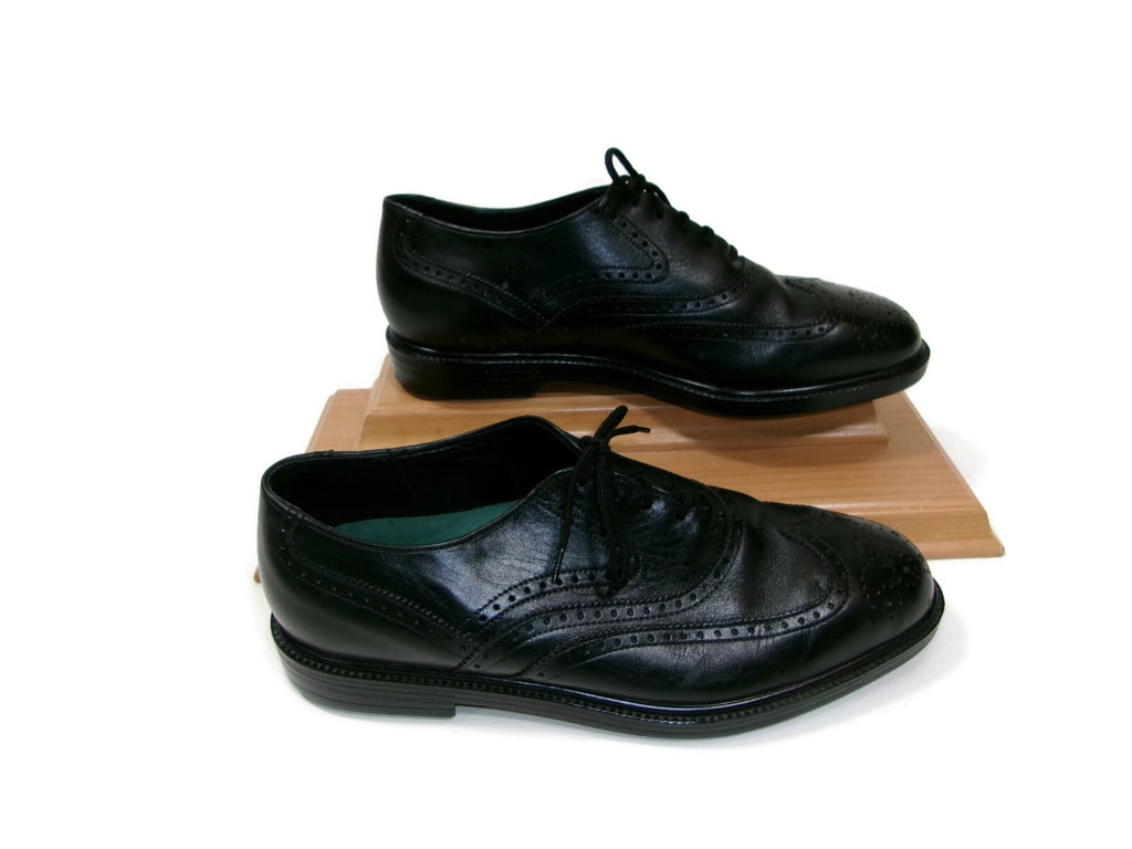 Hush Puppies Bounce Mens Black Leather Wingtip Oxfords Dress Shoes Size 7 M