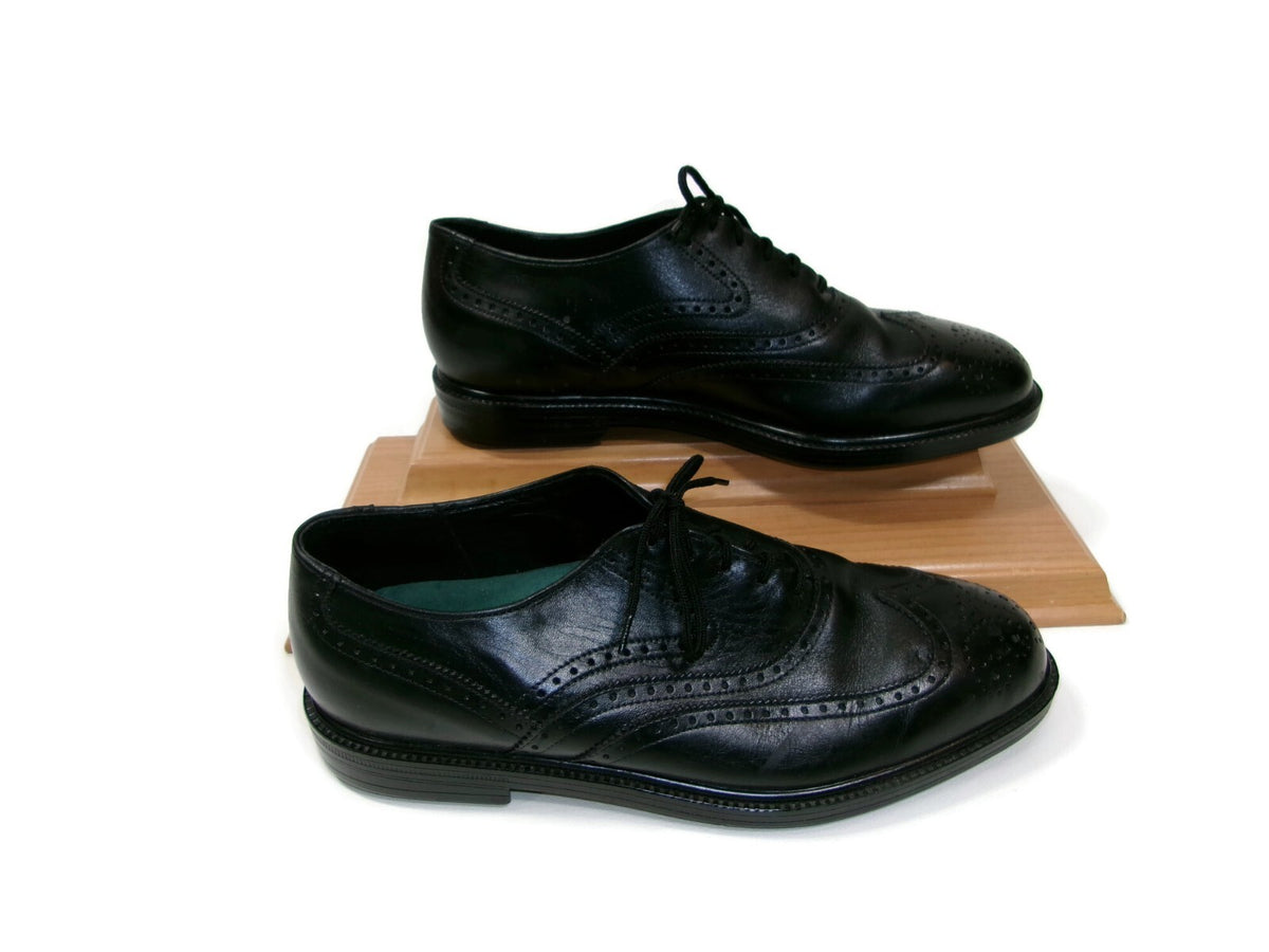 Hush Puppies Bounce Mens Black Leather Wingtip Oxfords Dress Shoes Size 7 M