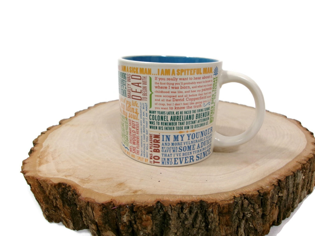 Unemployed Philosophers Guild Great Literary Openings  Coffee Tea Mug Quotes