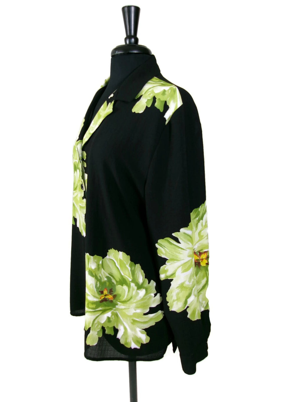 SAG HARBOR Womens Beautiful Green and Black Top Blouse Shirt Size 18
