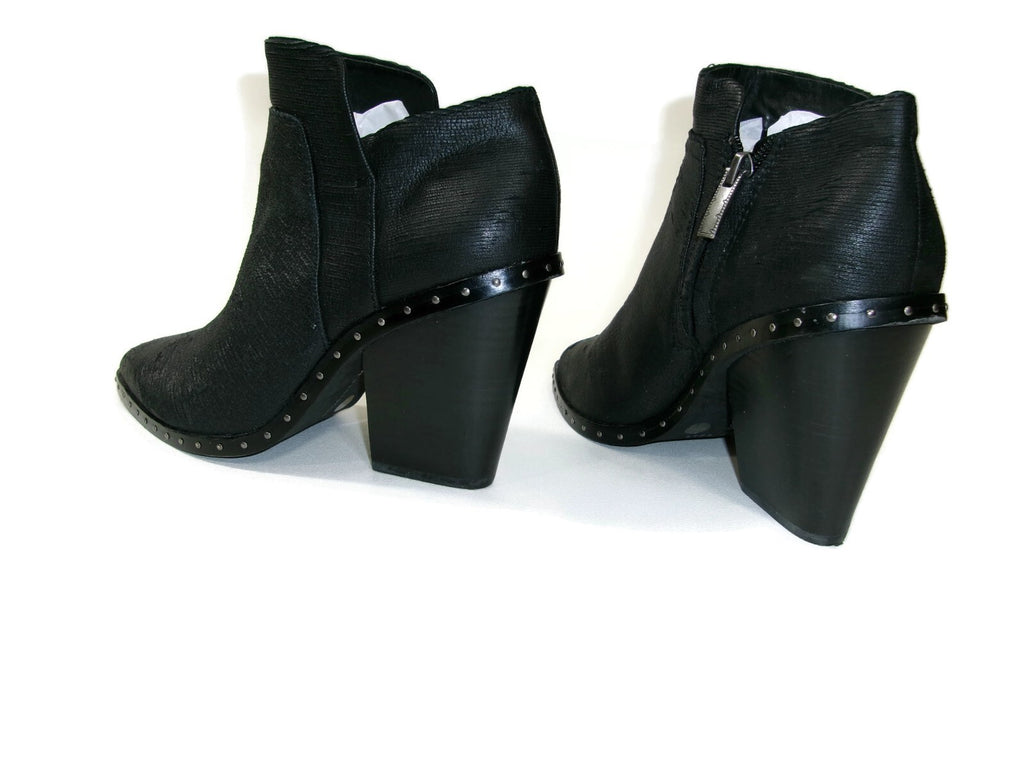 Mercer Edit Womens Road Rage Studded Black Leather Boots Booties Shoes Size 8.5