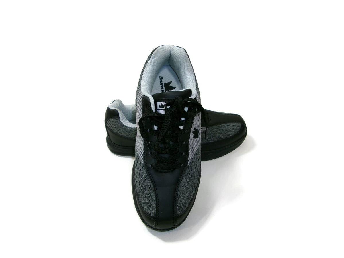 Brunswick Mens Renegade Mesh Grey Bowling Shoes Lace Up  Size 6.5 M Comfort Nice