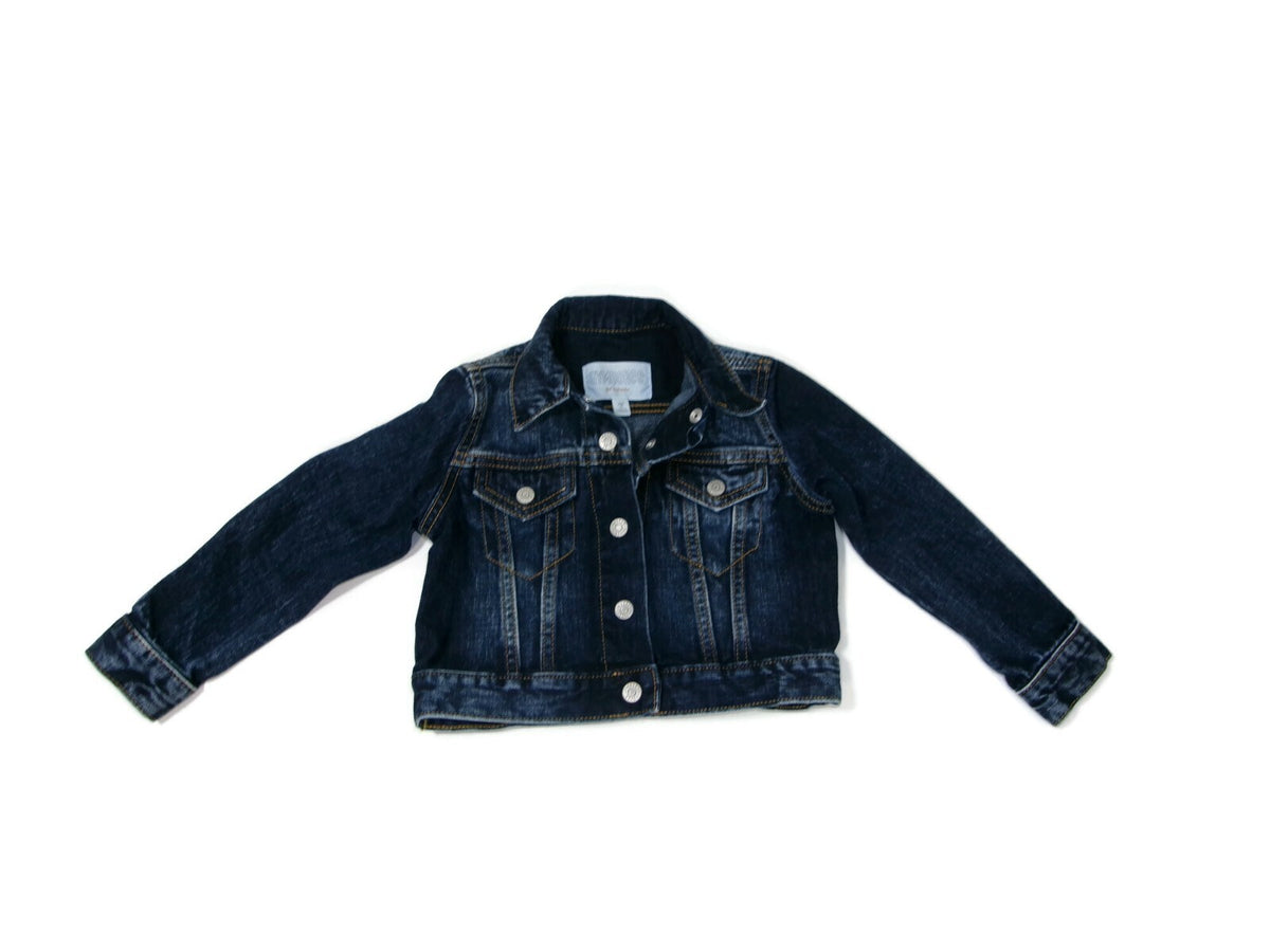 Gymboree Go Outside Toddler GIrl Boy Unisex Blue Jean Denim Jacket Size XXS 3 3T