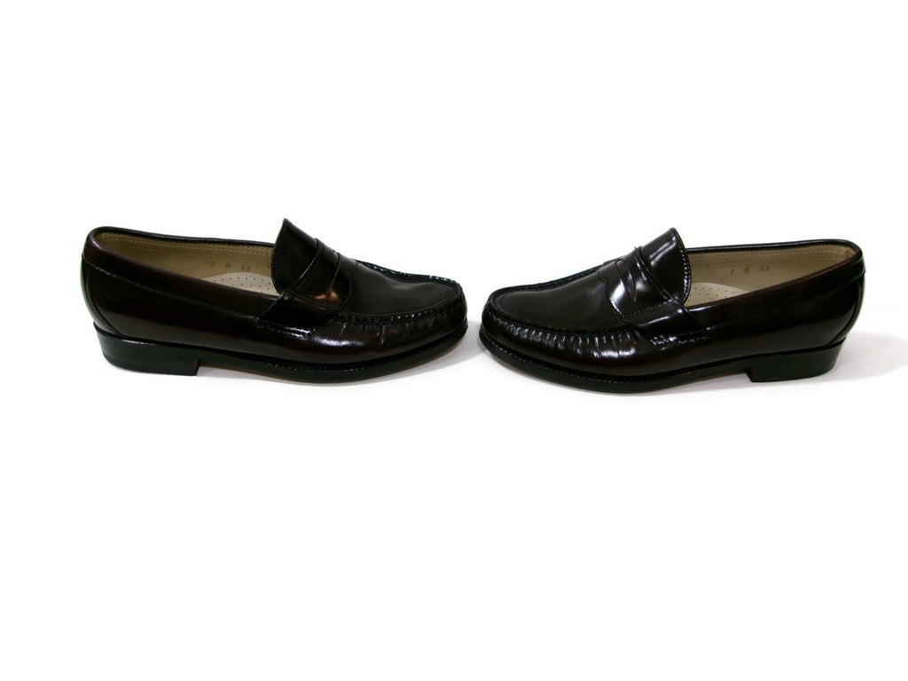 SAS Mens Classic Leather Penny Loafers Shoes Size 7 M Brownish Cordovan  Slip On