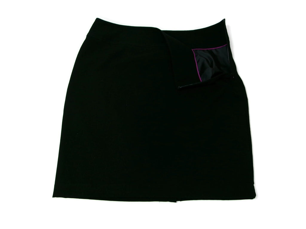 Womens 212 Collection Career Black Lined Business Skirt Size 14 P 14 Petite 14P