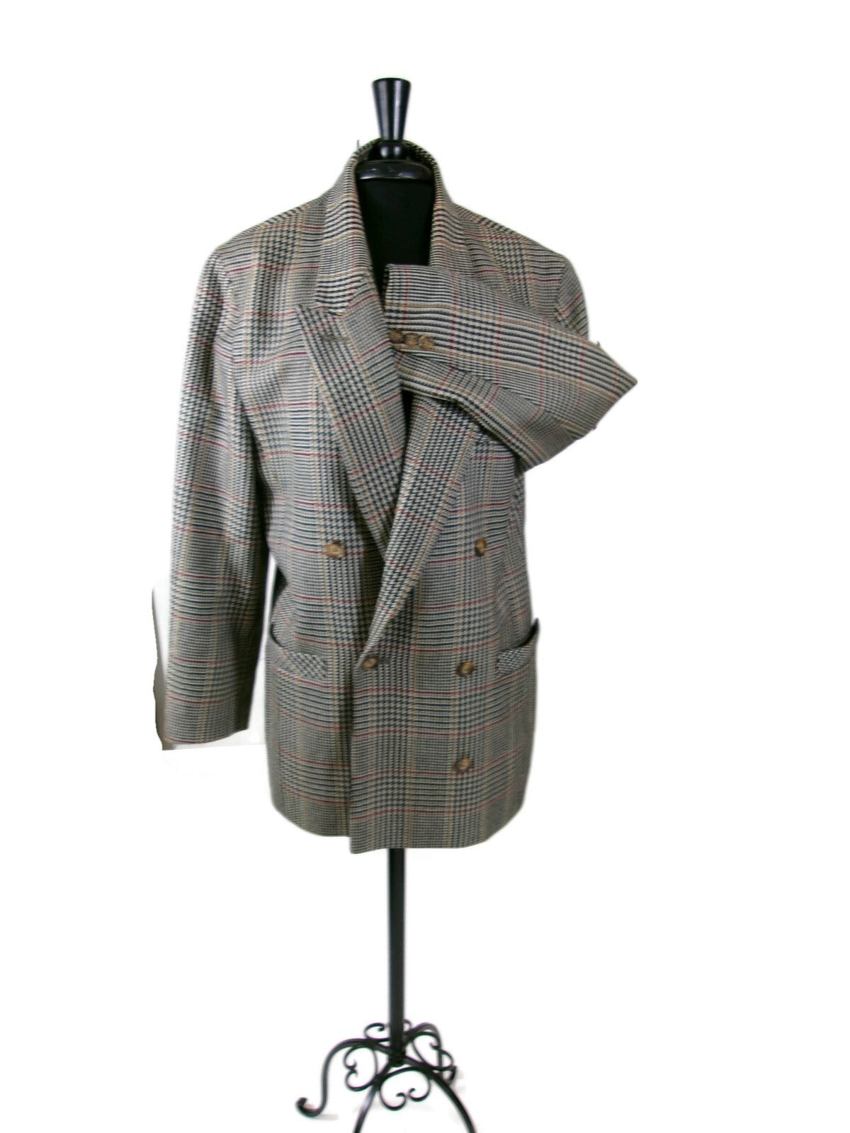 St Michael Houndstooth Plaid Womens Vintage Jacket Blazer Size 14 MD In Germany
