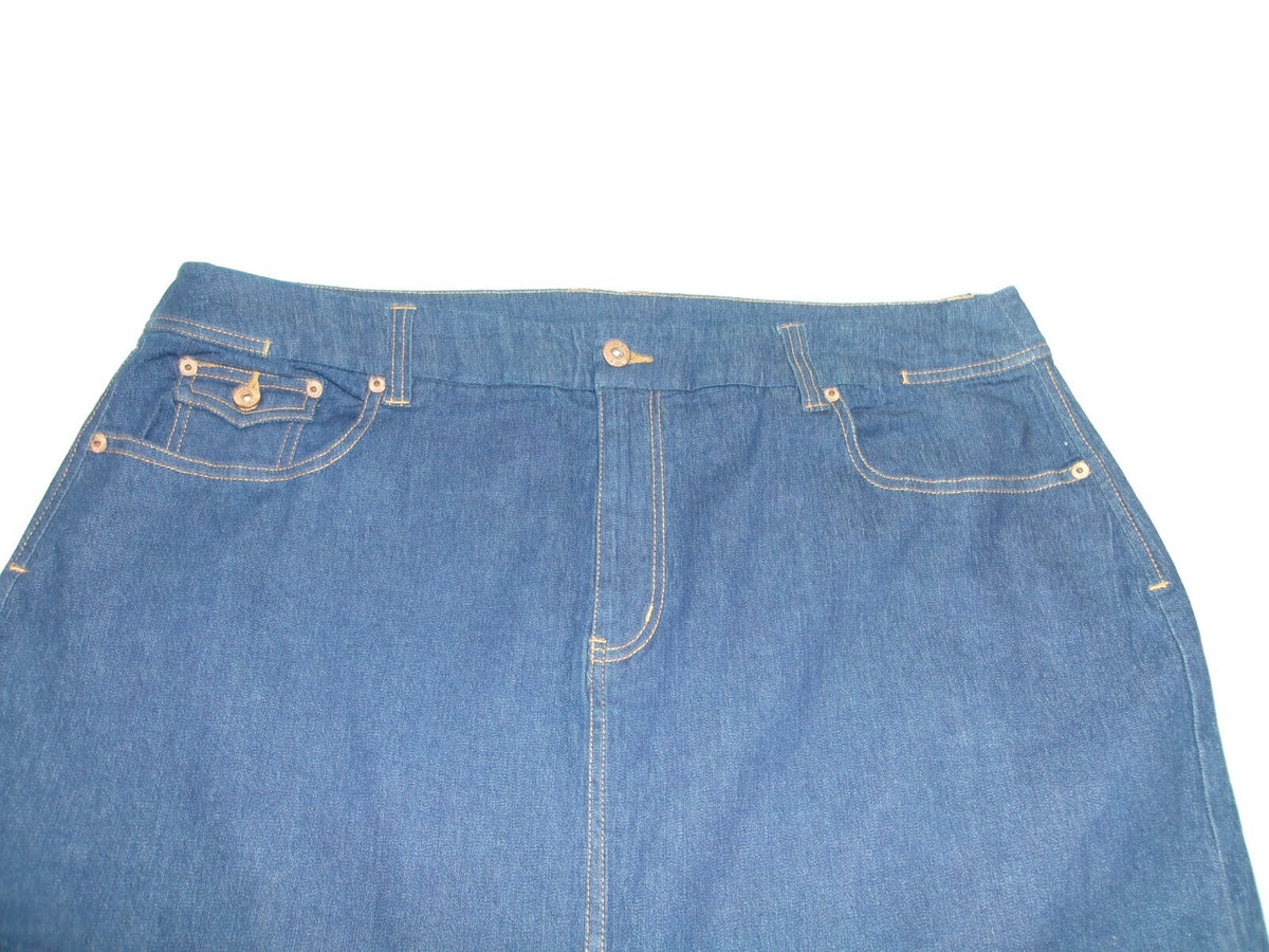 Womens AVENUE BLUES Long Denim Jean Skirt Plus size 20 Stretch to Fabric