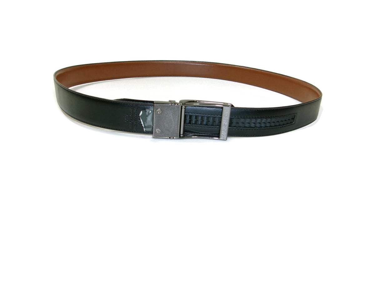Perry Ellis Mens Reversible Ratchet Belt Black &Tan  Size L 38/40 Bonded Leather