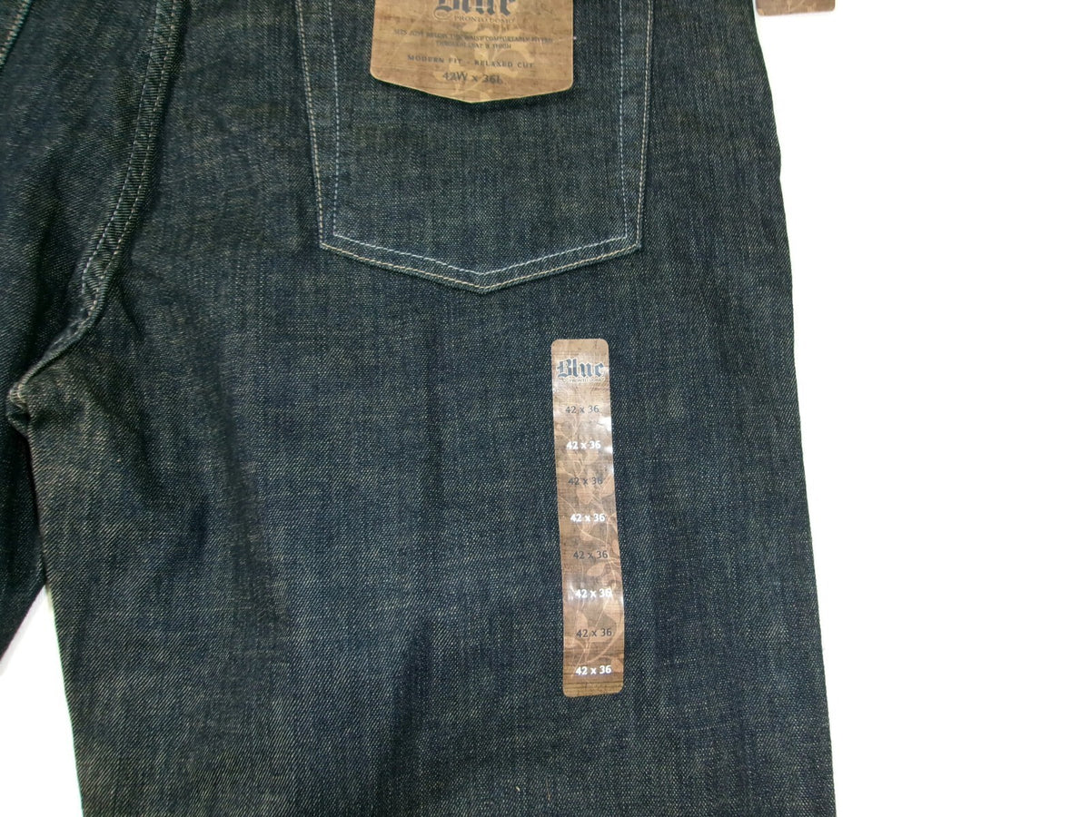 Mens BLUE Pronto Uomo Dark Blue Denim Jeans Pants Size 42 X 36 NWT Old Stock $69