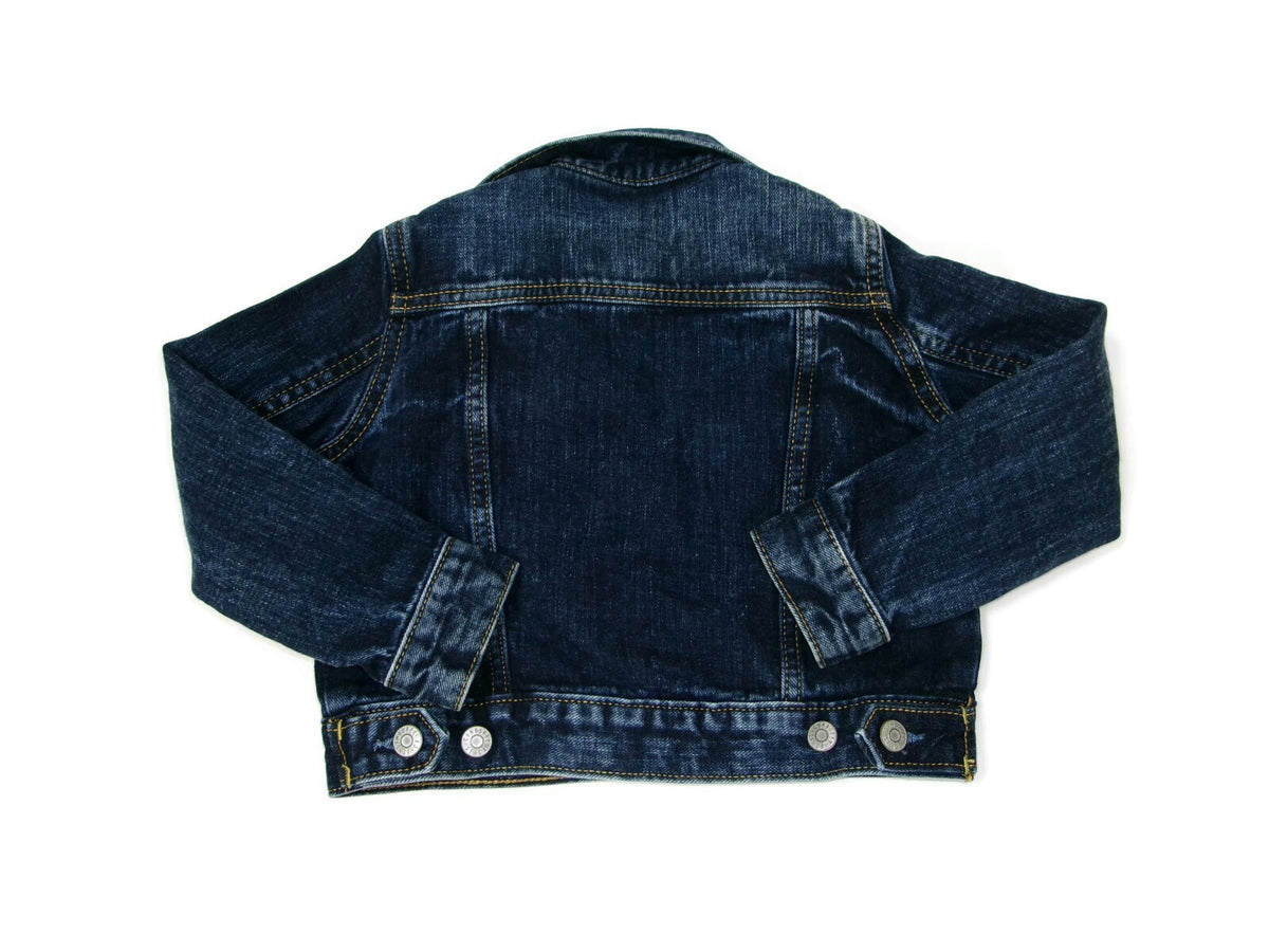 Gymboree Go Outside Toddler GIrl Boy Unisex Blue Jean Denim Jacket Size XXS 3 3T