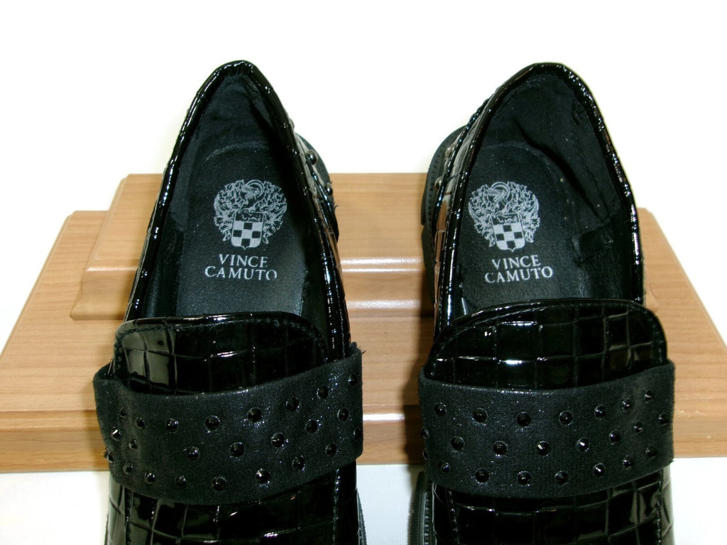 Vince Camuto Pre Teen Girls Black Patent W/Studded Band & Back Shoes Size 3 M