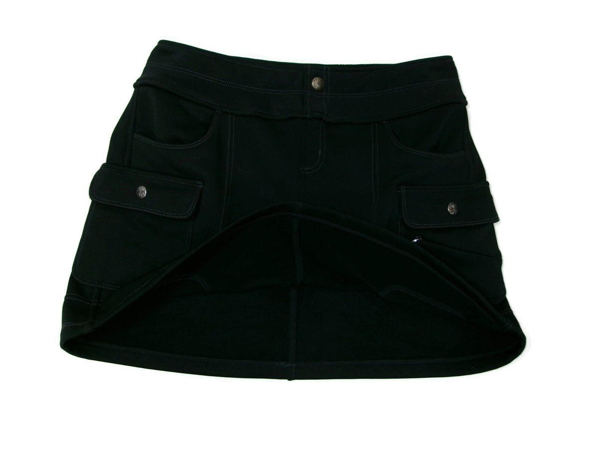 Womens Athleta Black Snowslide Fleece Lined Cargo Skirt Size S Small  Athletic