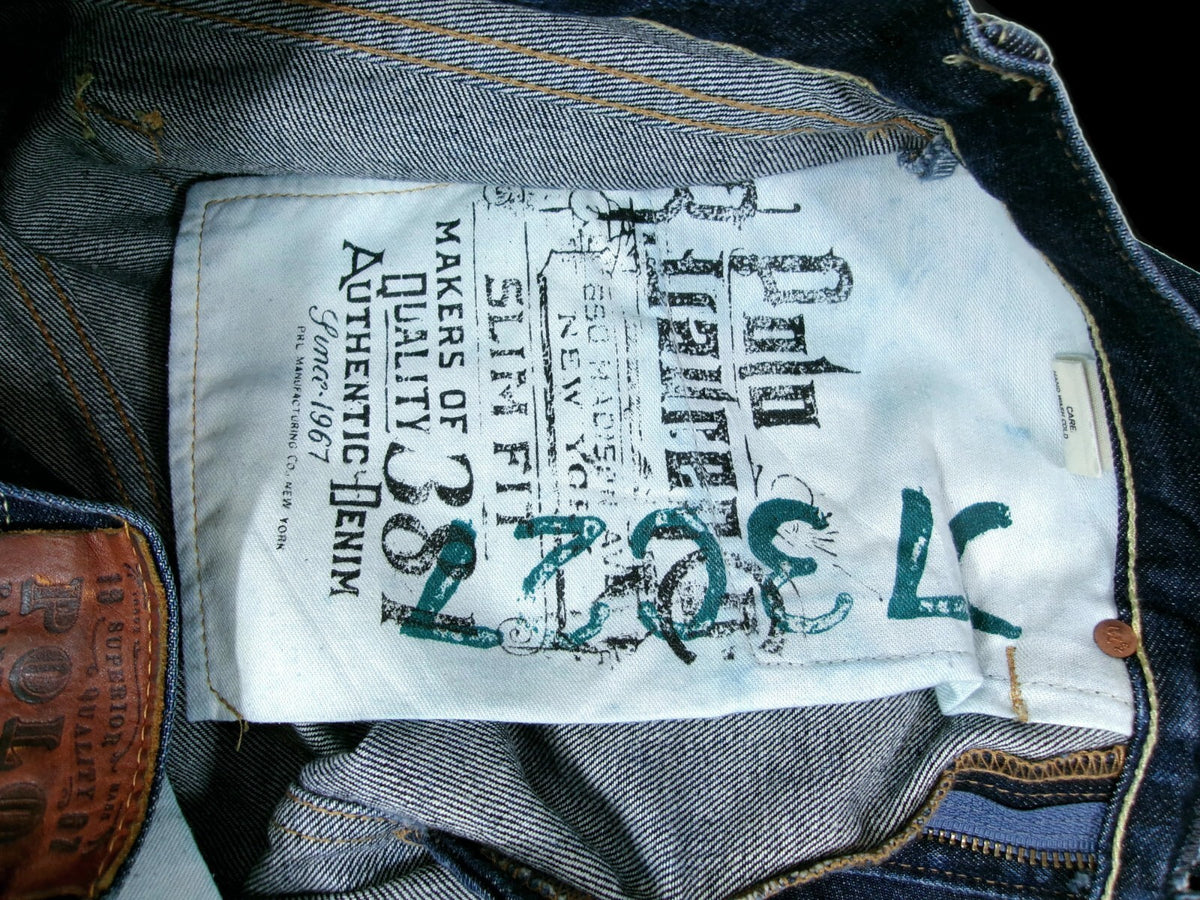 POLO RALPH LAUREN Mens Jeans Size 31/30 R66SD54 Denim Slim Straight Zip Fly