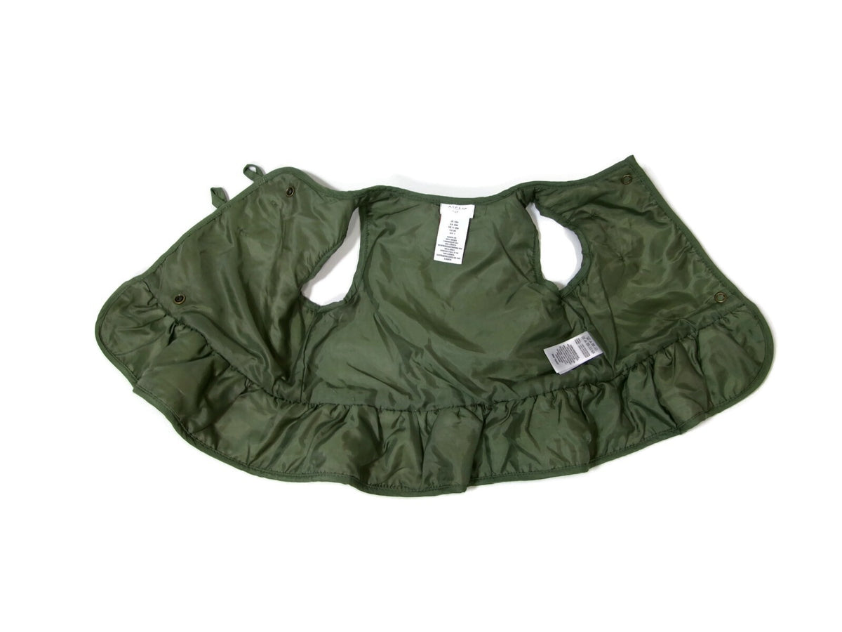 Aspen Kids Toddler Girls Quilted Olive Green  Puffer Vest Jacket Size 12 M