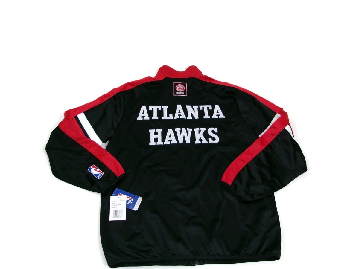 NBA Atlanta Hawks Member Full Zip Track Jacket Red Black Size L Large New w/Tag