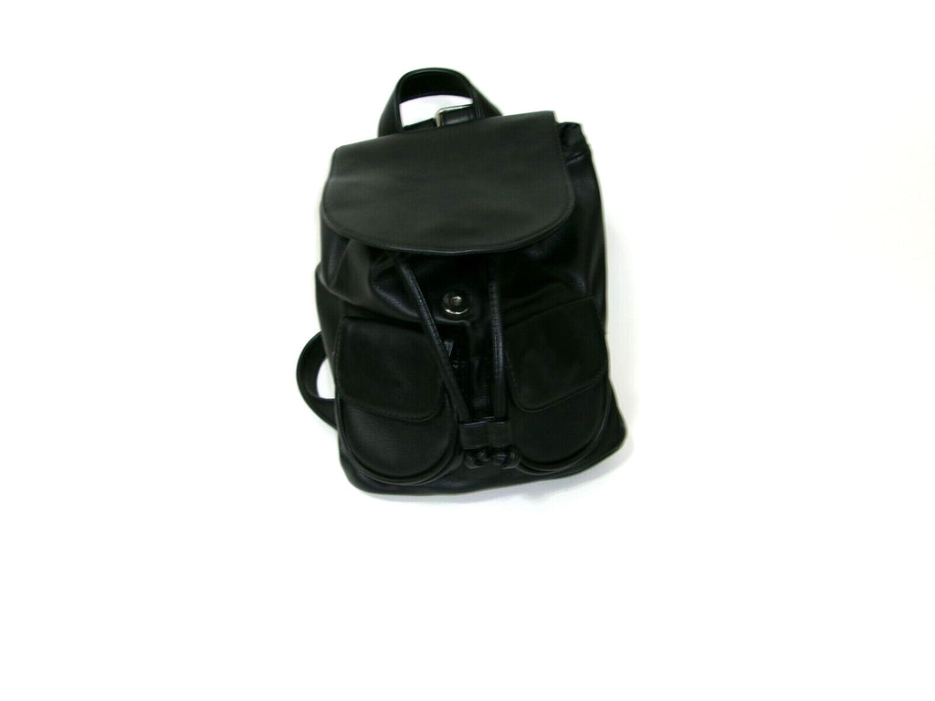 Wild Fable Womens Mini Drawstring Backpack Handbag Purse Black w/ Pockets