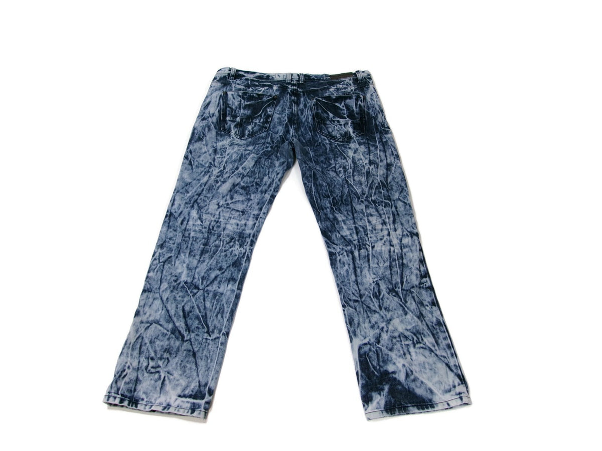 Mens Decibel Jeans Size 42X32 Bleach/Acid Wash Destroyed Relaxed Loose Vintage