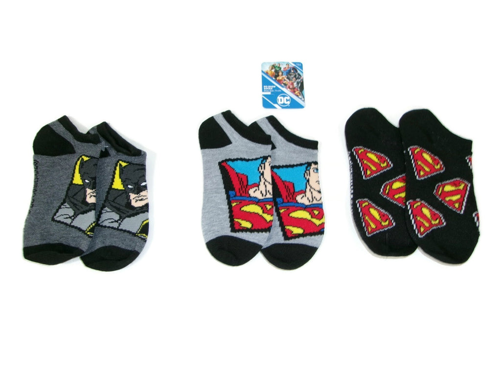 Little Boys Girls 3 Three Pair  Justice League No-Show Socks  Comics