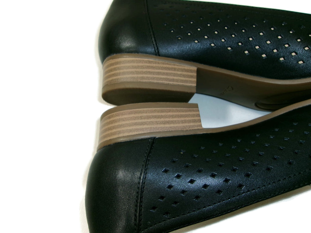 Clarks Womens Shoes Size 9 W Black Leather Juliet Ballet Flats Comfort Slip Ons
