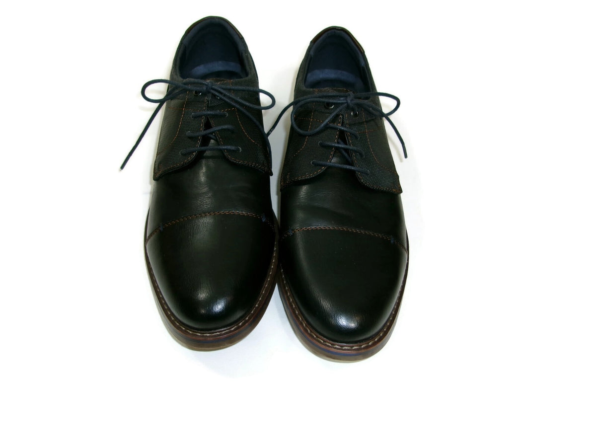 Freeman Mens Black Hudson Cap Toe Oxfords Shoes w/Memory Foam Size 12 M