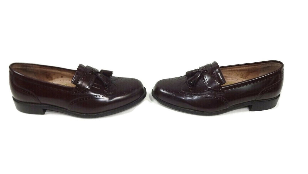BOSTONIAN Mens Classic First Flex Burgundy Tassel Wingtips Dress Shoes Size 8 W