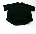 Adidas Mens Size L Large Activewear Sports Shirt Partial Front Zip  Black White