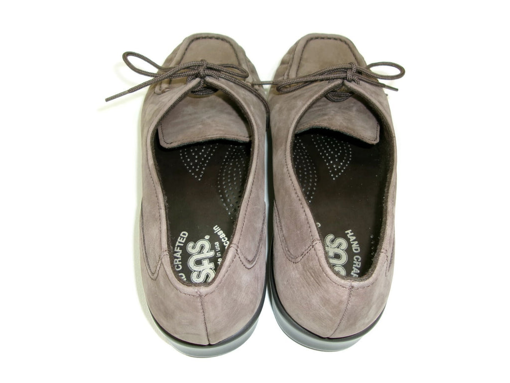 SAS Womens Hand Crafted Comfort Leather Moccasiins Taupe Brown Shoes Size 6.5 W