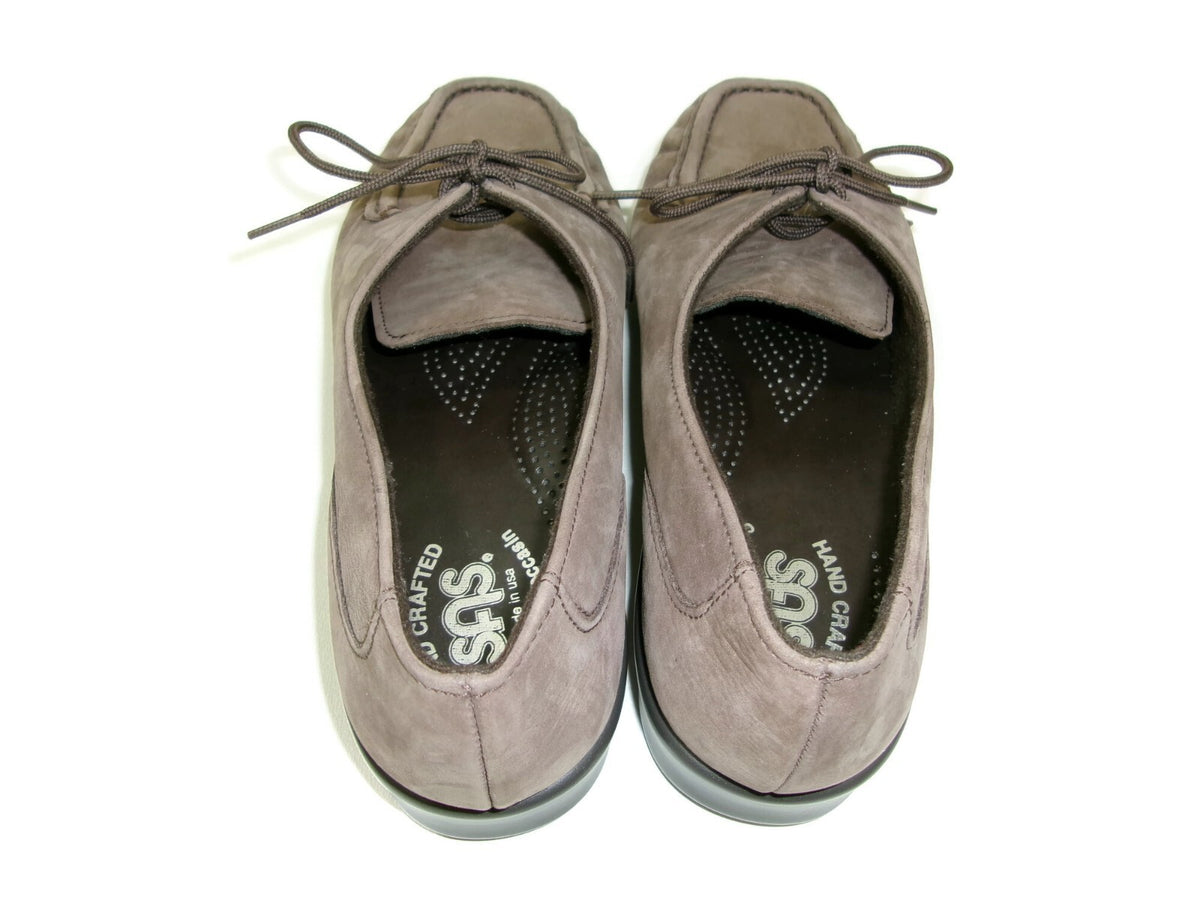 SAS Womens Hand Crafted Comfort Leather Moccasiins Taupe Brown Shoes Size 6.5 W