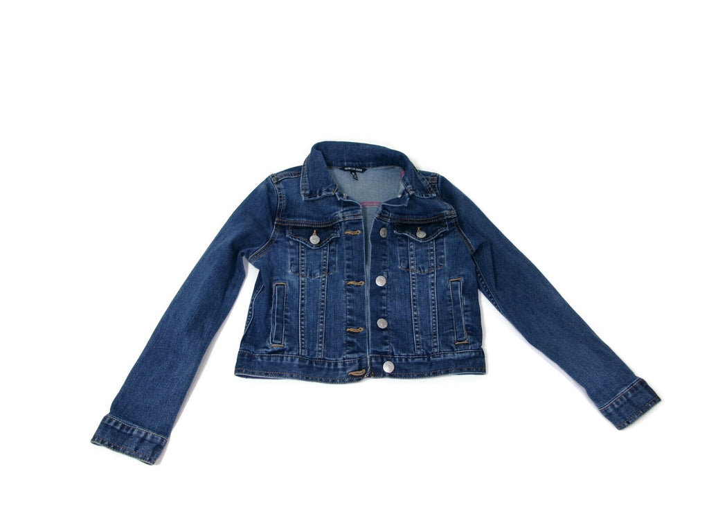 Calvin Klein Girls Designer Denim Jean Jacket Distressed Size M Medium 8 / 10