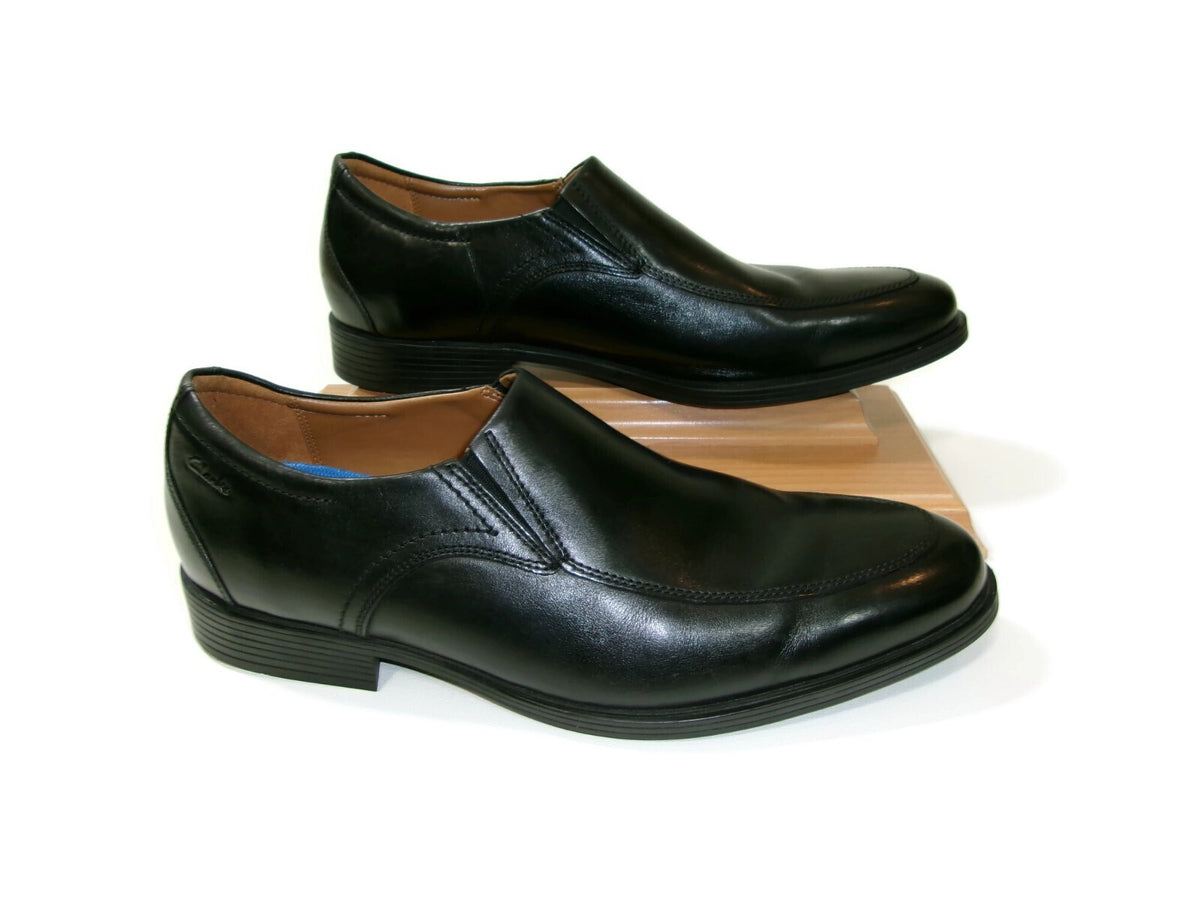 Mens COLLECTION by CLARKS Extreme Comfort Size 12 Black Leather Slip Ons Loafers