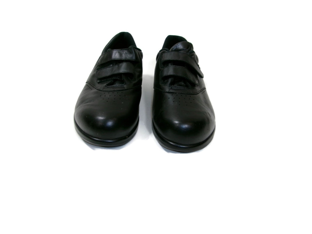 SAS  Me Too -EZ Strap Womens Walking Shoes Black Leather Size 9 WW