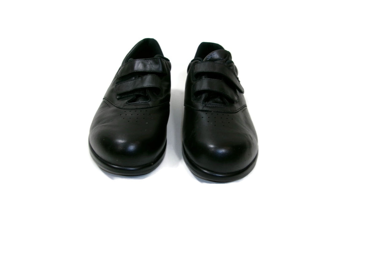 SAS  Me Too -EZ Strap Womens Walking Shoes Black Leather Size 9 WW