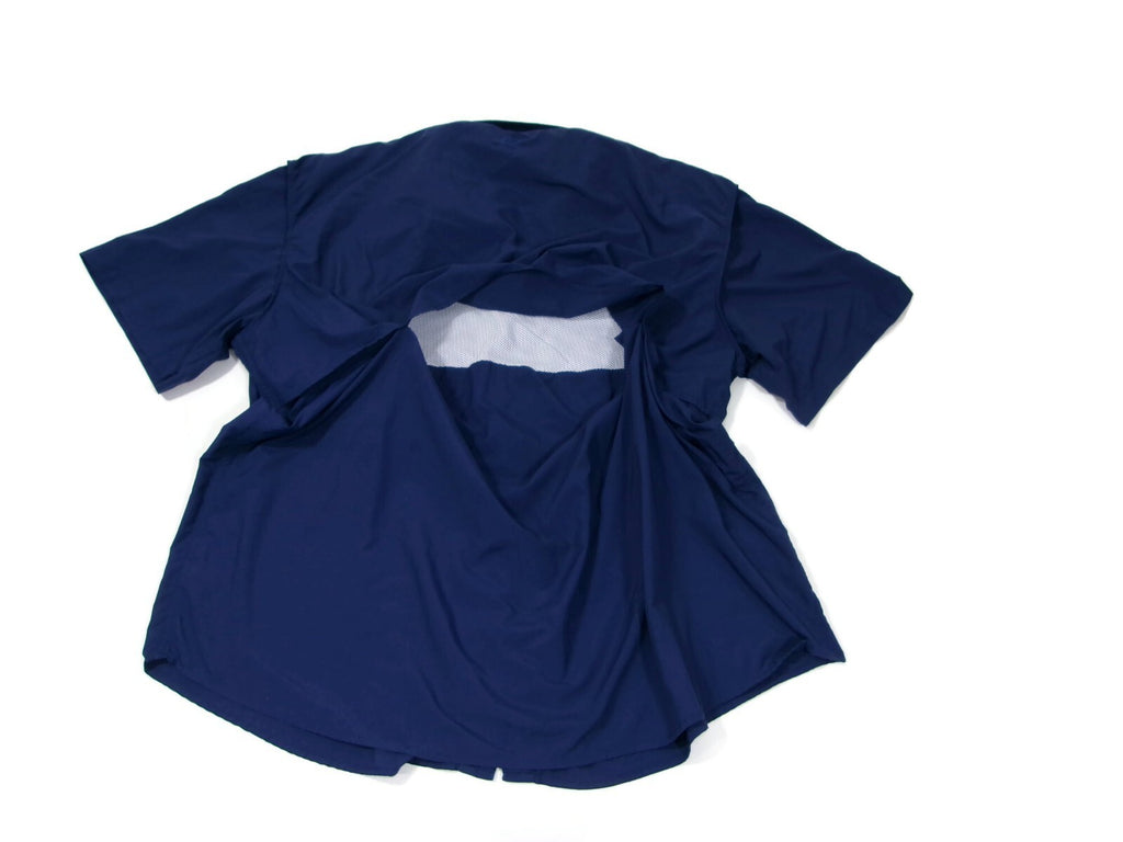 Magellan Outdoors Mens Fish Gear BLUE Shirt  Relaxed Moisture Wicking Size 3XL