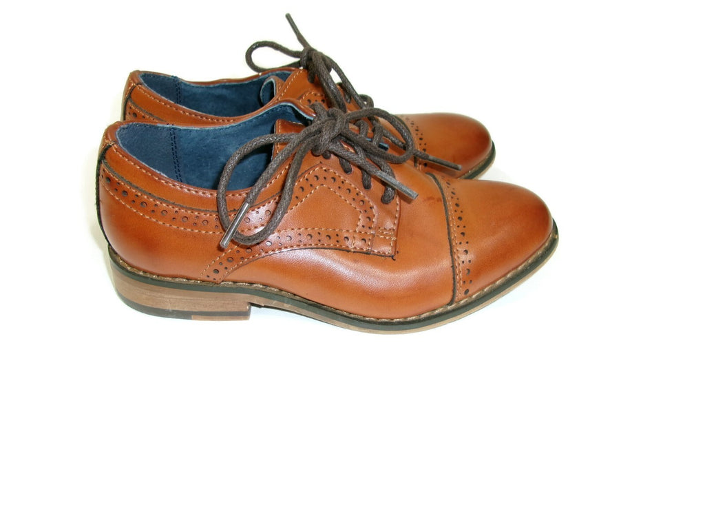 Bruno Marc New York Kids Boys Classic Tan Oxford Dress Shoes Size 11 M Lace Up