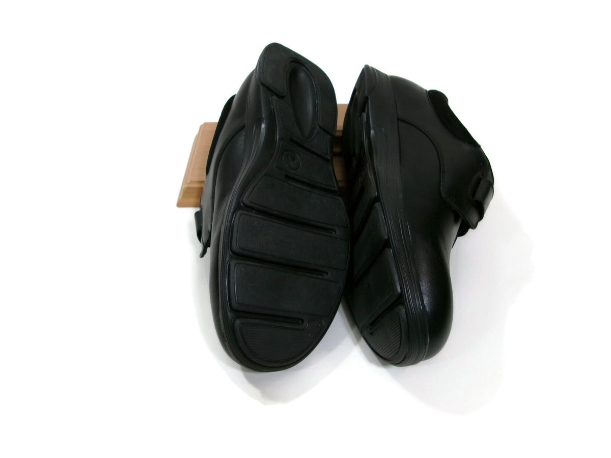 Anodyne Mens Black Leather Diabetic Shoes #66 Size 13 W Casual Comfort