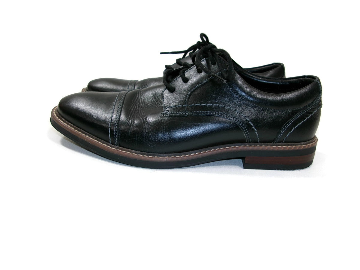 Nunn Bush Discover True Comfort Mens Black Leather Shoes Size 8M Comfort Gel