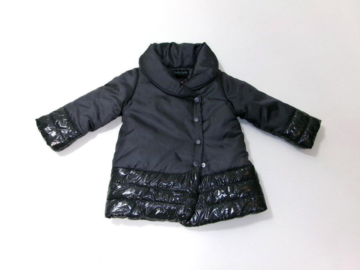 CYNTHIA ROWLEY Toddler Girls Gray Winter PUFFER Jacket Size 12M 12 Months NWT