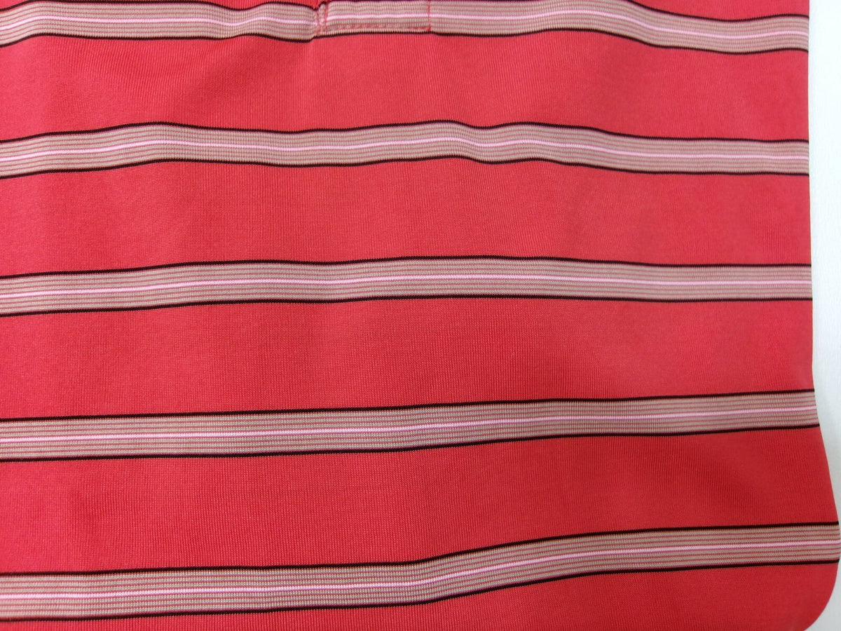 Slazenger Polo Shirt Mens XL Orange Red Pattern Golf Short Sleeve  Embossed