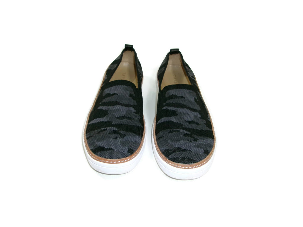 Talbots Womens Brittany Knit Black & Grey Slip On Camouflage Shoes Size 9.5 M