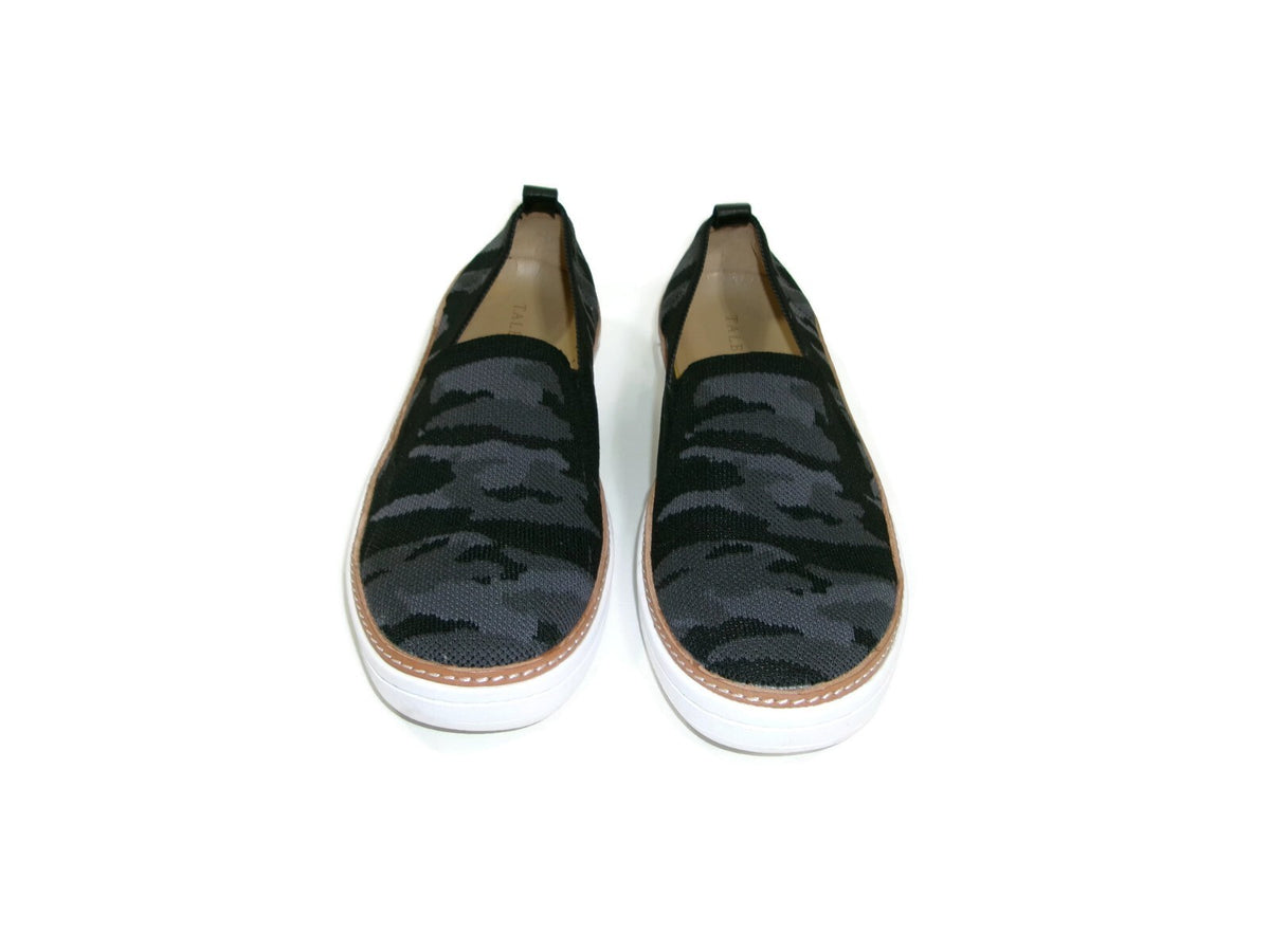 Talbots Womens Brittany Knit Black & Grey Slip On Camouflage Shoes Size 9.5 M