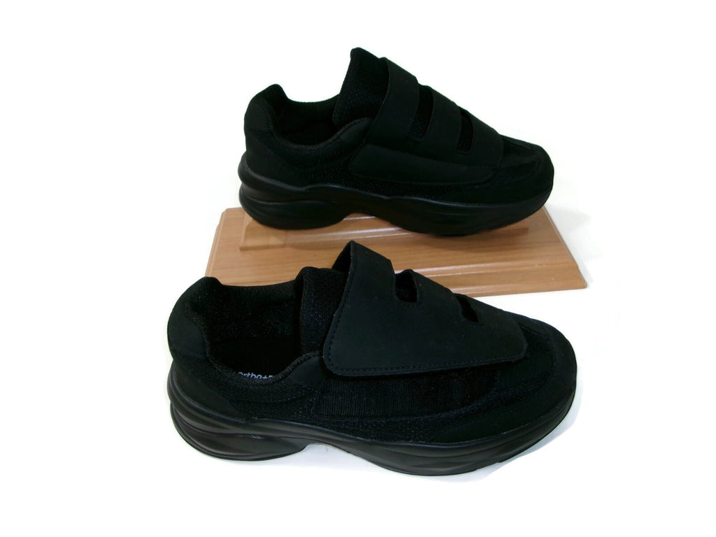 Ortho+rest Mens Diabetic Walking Shoes Size 8 Black Mesh w/ Orthotic Insert $114