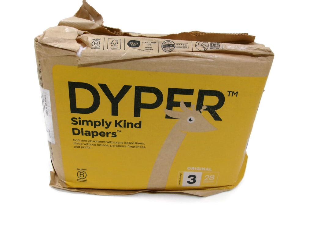 Dyper Simply Kind Disposable Infant Diapers Size 3 (Medium) 28 Count Plant Based