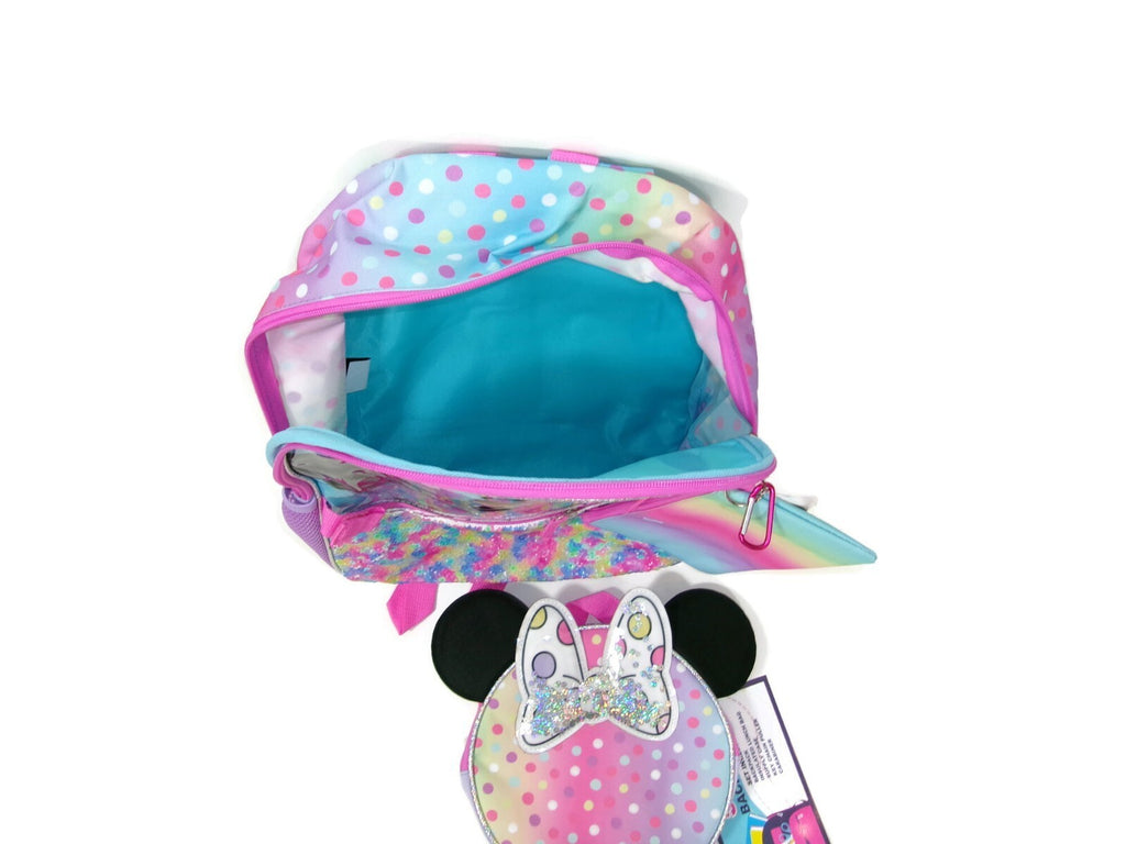 Minnie Mouse Disney 5-Piece Backpack  Set  Girls Large 16"X12" NWT