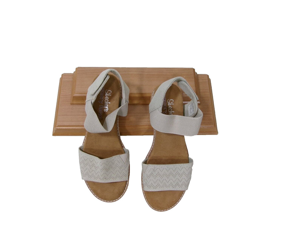 SKECHERS Memory Foam Womens Taupe Neutral sandals shoes size 6.5 M